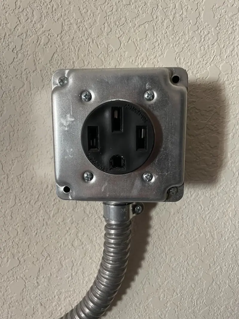 NEMA 14-50 outlet installed for Smart Home Electrical in Goldsby